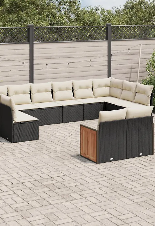 Modern soffgrupp i svart från vidaXL.