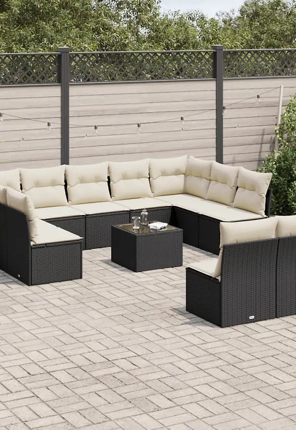 Söt svart soffgrupp 2025 från vidaXL.