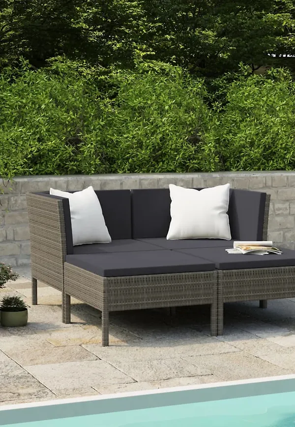 Modern trädgårdsgrupp i grått från vidaXL.