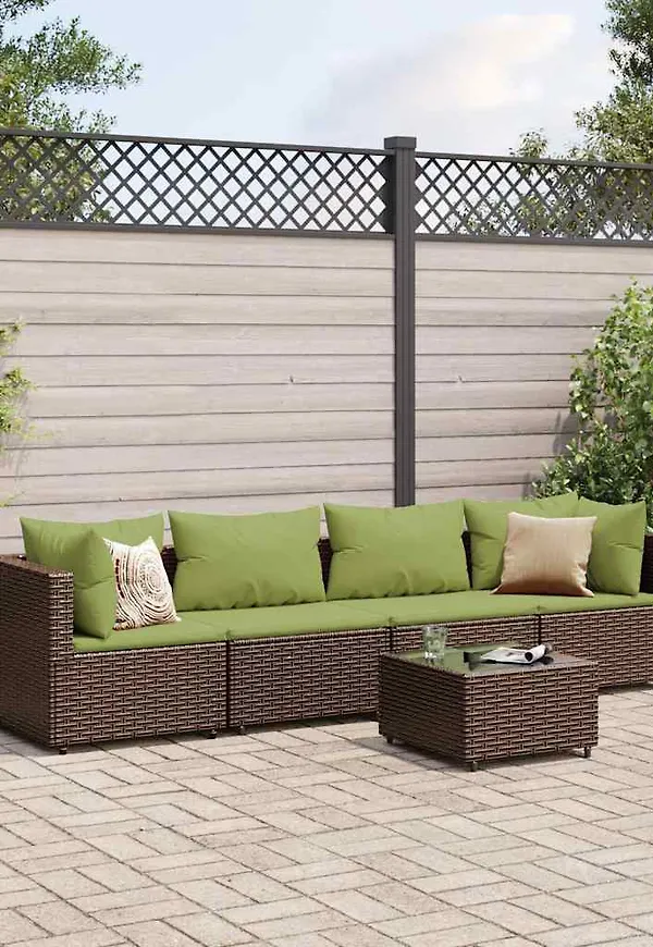 Brun VidaXL loungegrupp som passar perfekt till hösten 2025!