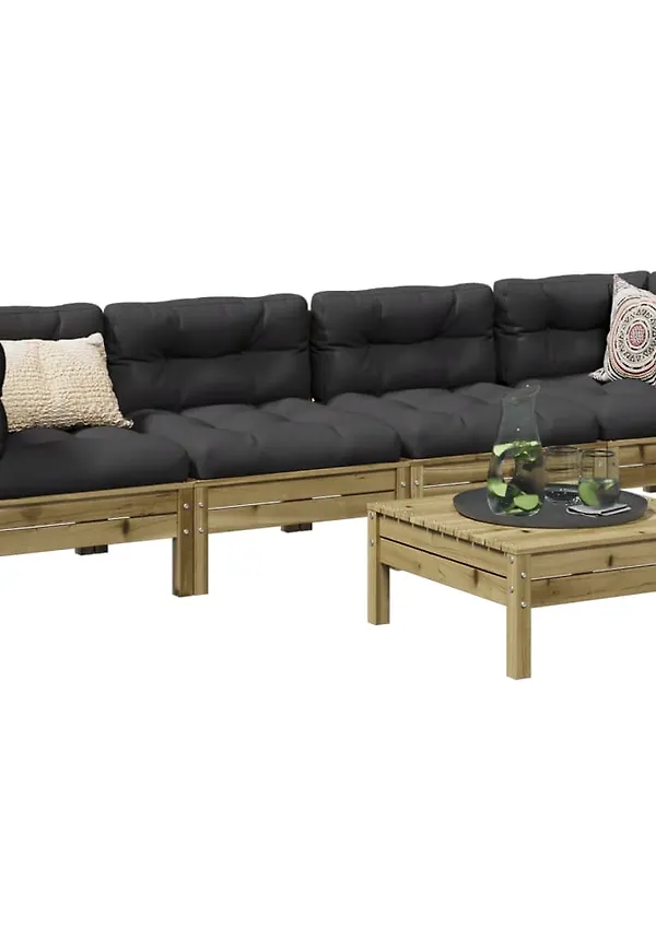 Stilren möbelgrupp i brunt från vidaXL.