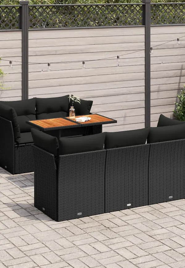 Fin trädgårdsbord i svart från vidaXL.