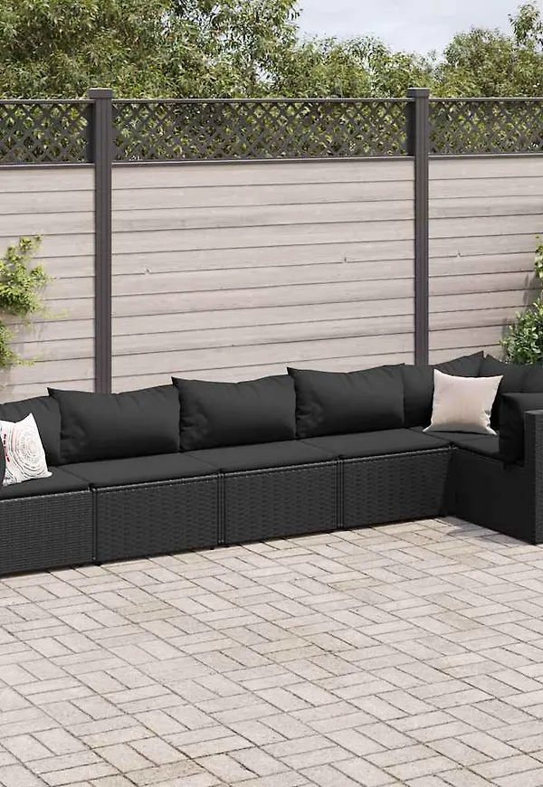 Svart vidaXL-möbelgrupp i söt modell.