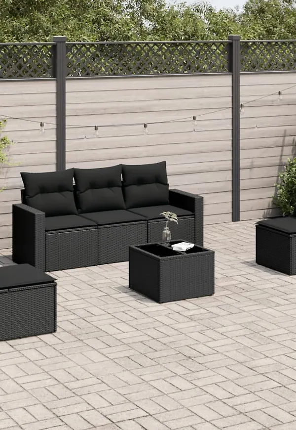 Stilren svart loungegrupp 2025 från vidaXL.