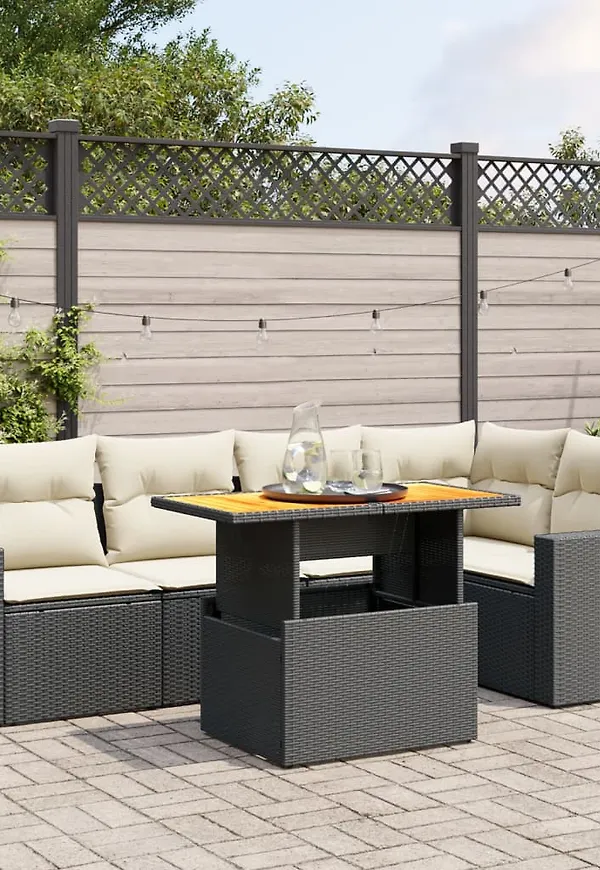 Fin matbord i svart från vidaXL.