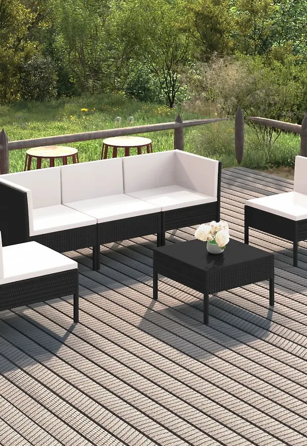 Moderiktig trädgårdsgrupp i svart från vidaXL.