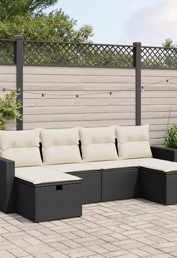 Elegant svart soffgrupp 2025 från vidaXL.