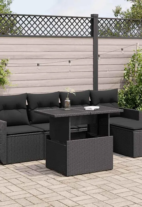 Svart vidaXL-möbelgrupp i jättefin modell.