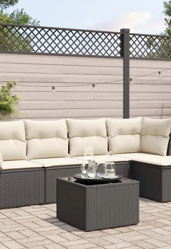 Jättefin svart soffgrupp 2025 från vidaXL.