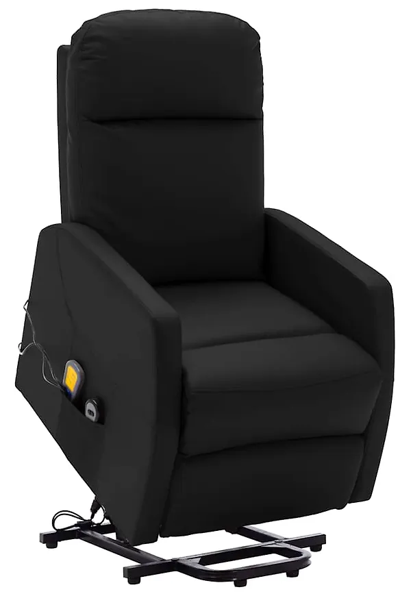 Jättefin massagefåtölj i svart färg gjord i järn.