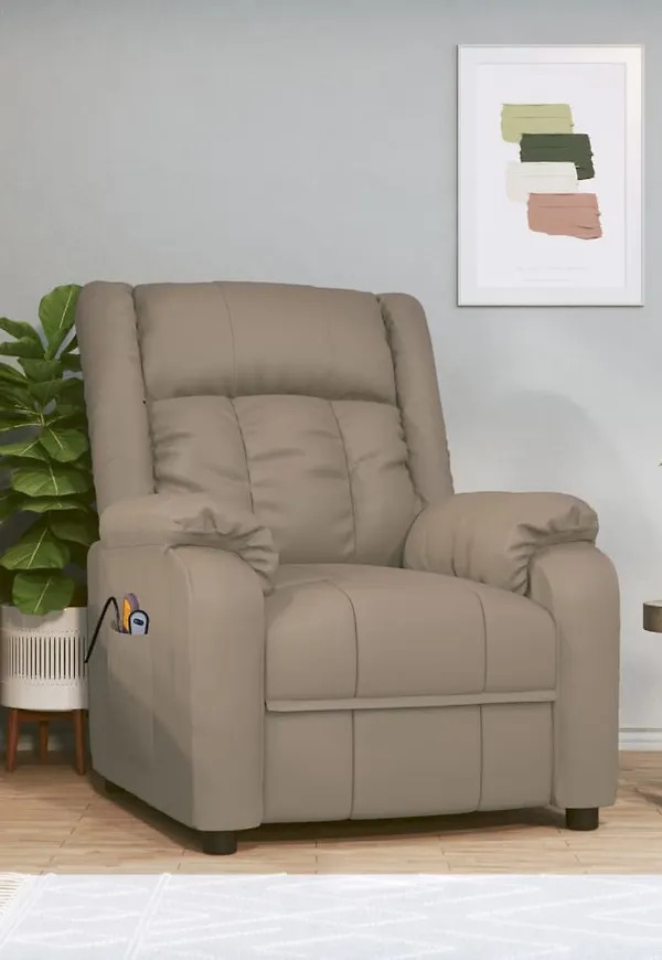 Skön bomullsreclinerfåtölj 2025 från vidaXL.