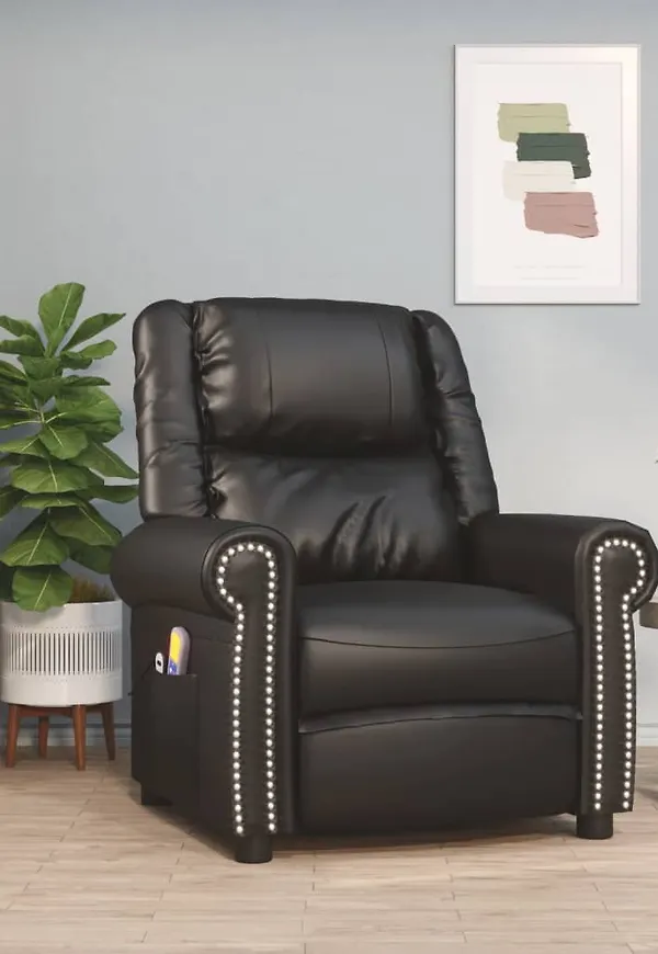 Trendig svart fåtölj 2025 från vidaXL.