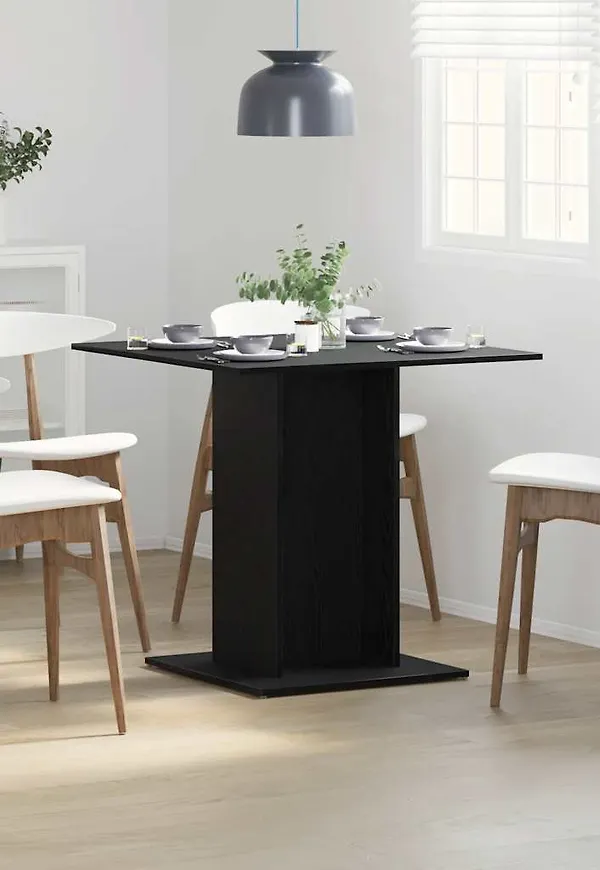 Mysig vidaxl bord i svart färg gjord i ek.