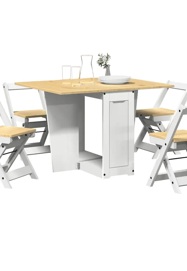 Vacker frukostbord i vitt från vidaXL.