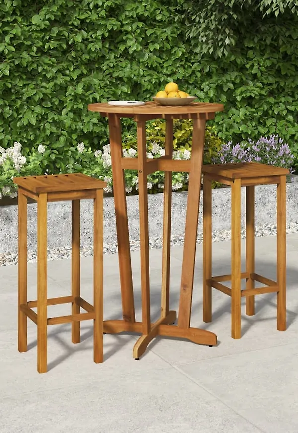 Brun vidaXL-middagsbord i moderiktig modell.