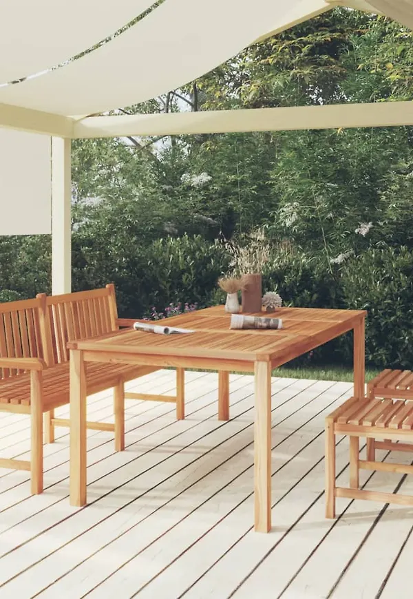 Komfortabel teakbord i brunt från vidaXL.