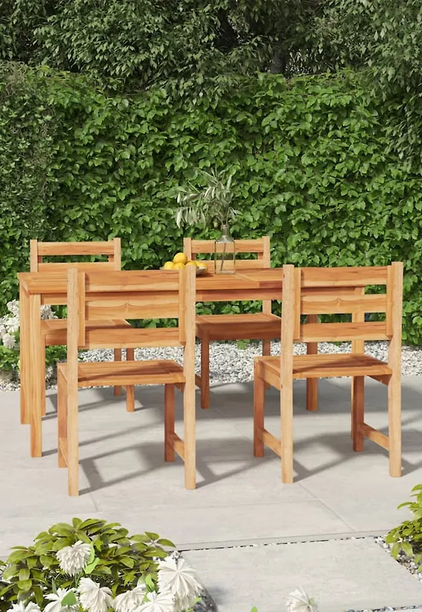 Söt middagsbord i teak från vidaXL.