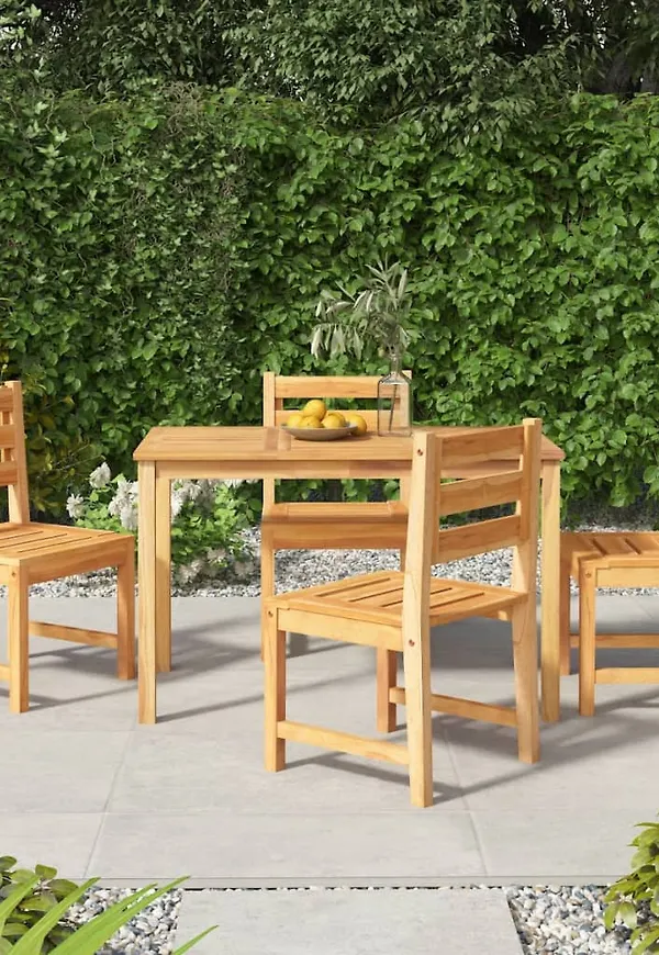 Skön teakbord i brunt från vidaXL.