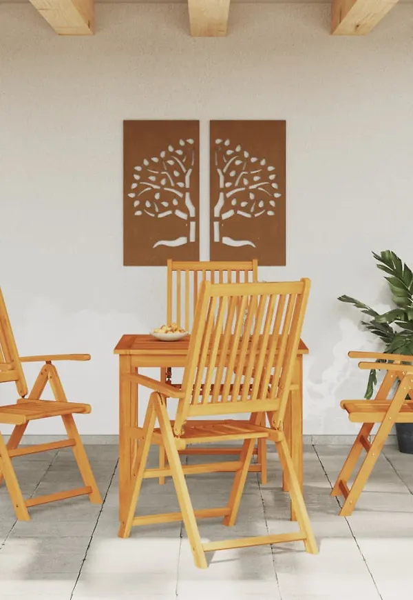 Brun vidaXL-trädgårdsstol i snygg modell.