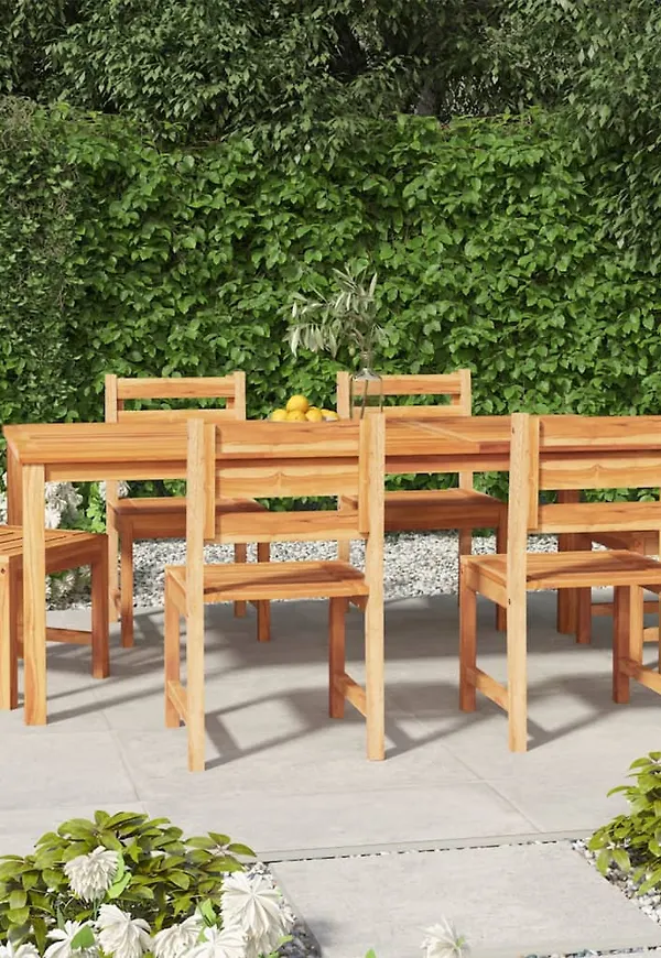 Komfortabel vidaxl bord i brun färg gjord i teak.