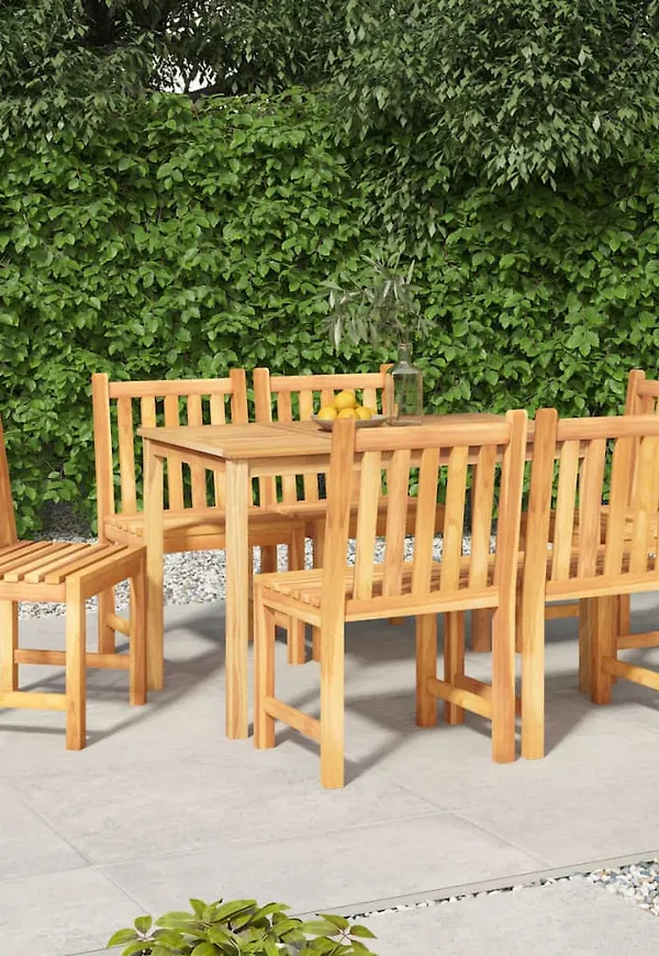 Stilriktig brun bord i teak från vidaXL.