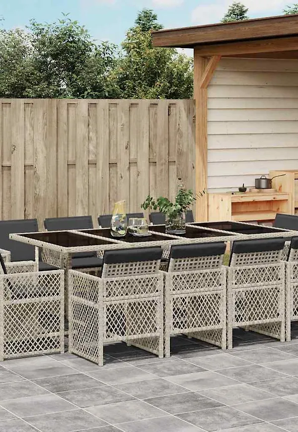 Fin trädgårdsbord i grått från vidaXL.