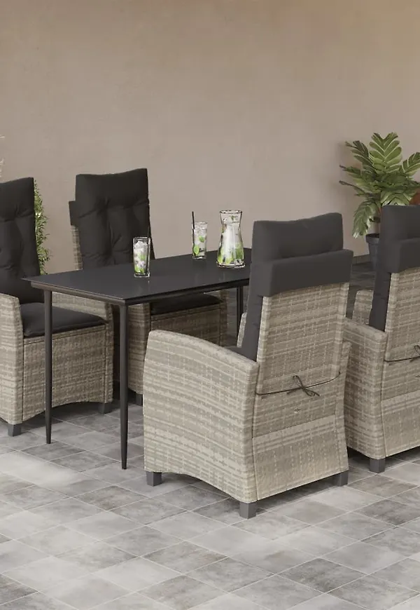 Smickrande trädgårdsbord i grått från vidaXL.