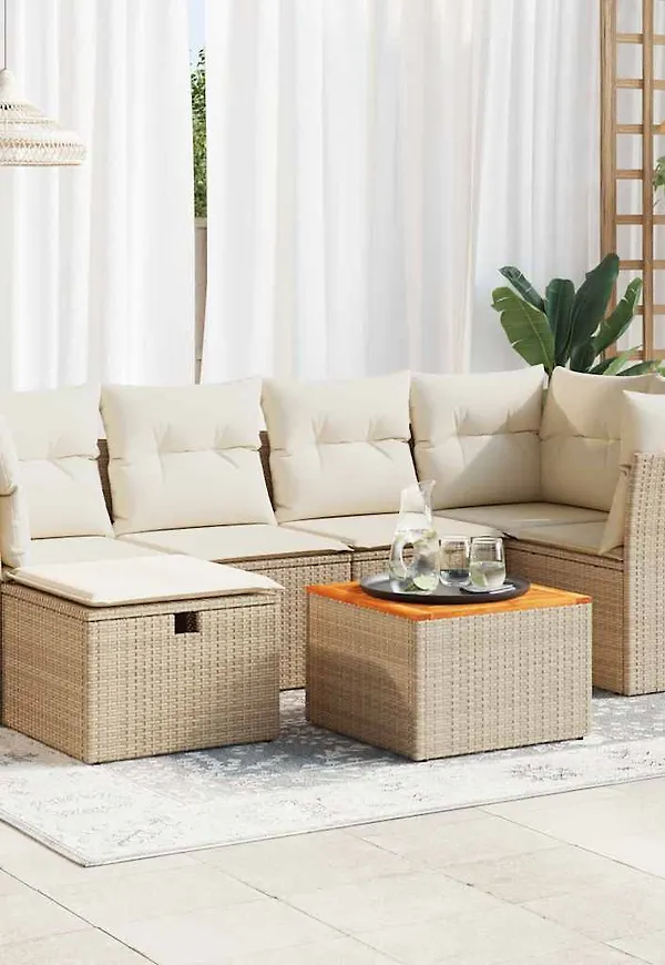 Beige vidaXL-matgrupp i exklusiv modell.