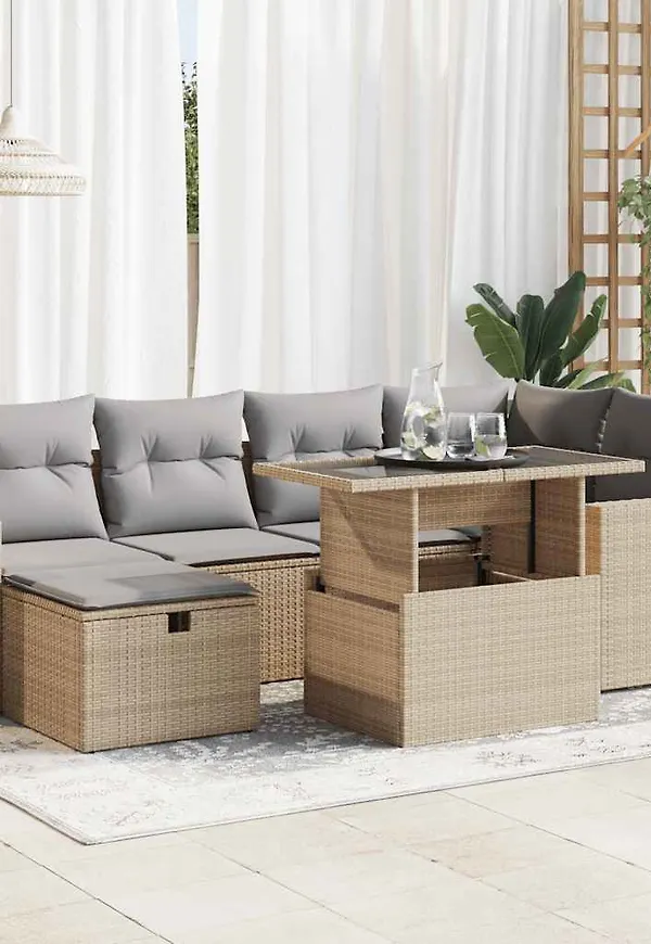 Jättesnygg beige soffgrupp 2025 från vidaXL.