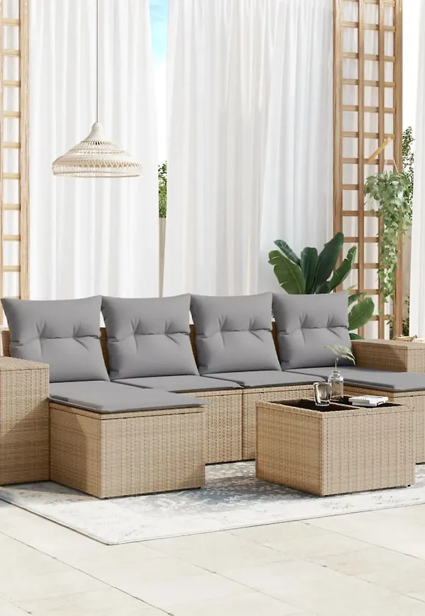 Otroligt fin soffgrupp i beiget från vidaXL.