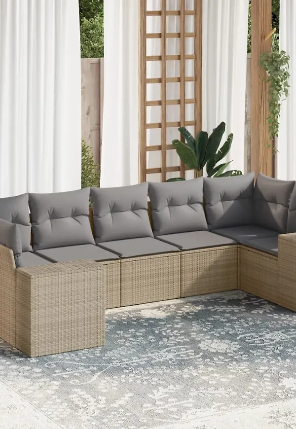 Skön möbelgrupp i beiget från vidaXL.