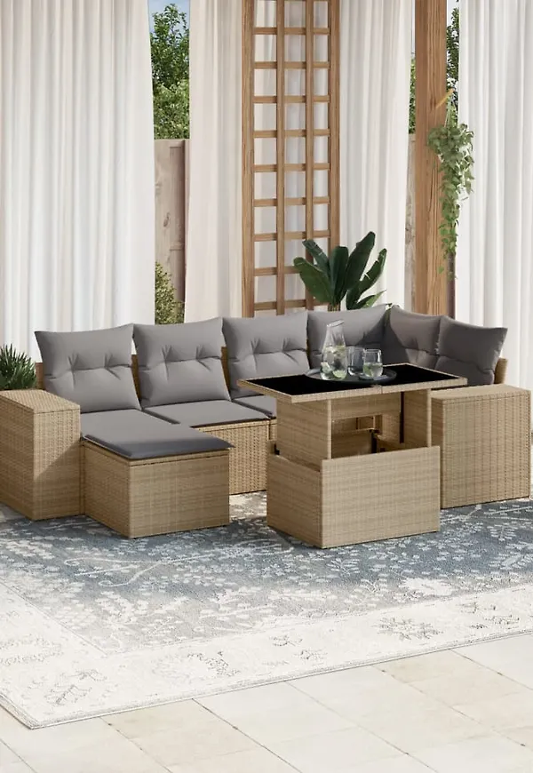 Vacker beige matbord 2025 från vidaXL.