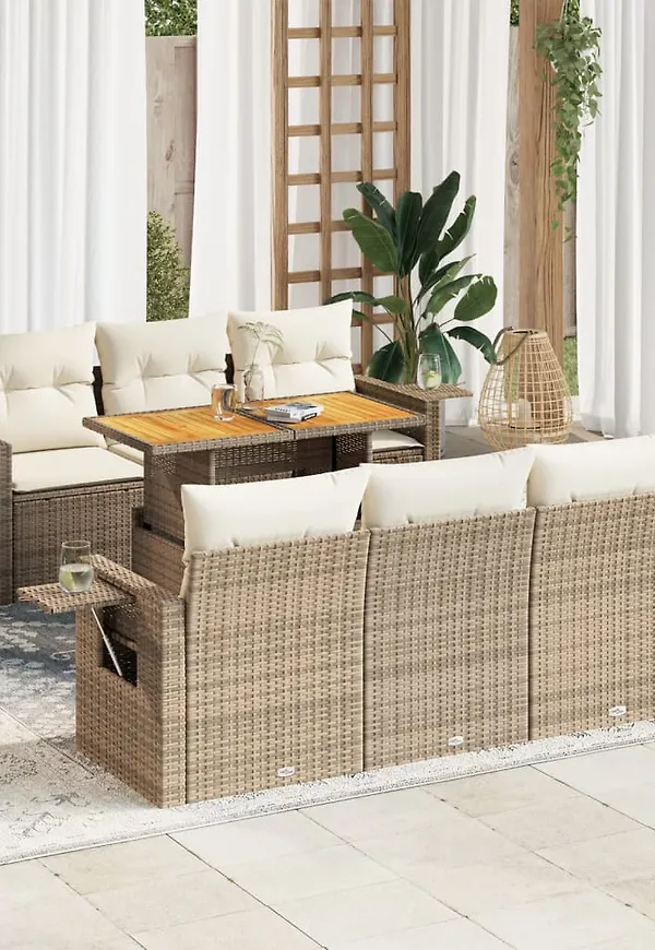 Modern sidobord i beiget från vidaXL.