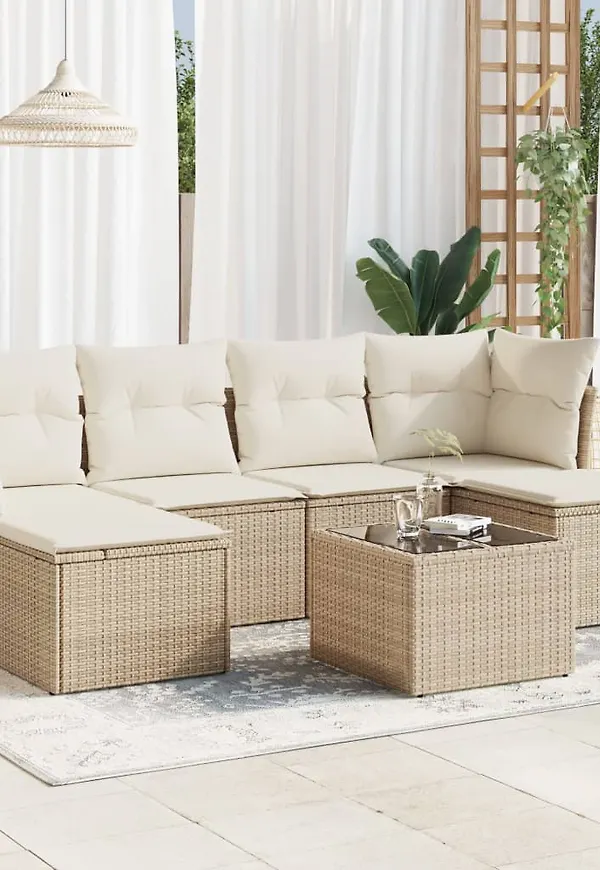 Supersnygg möbelgrupp i beiget från vidaXL.