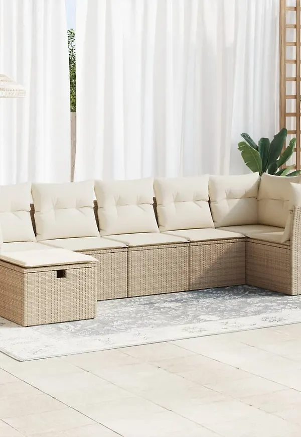 Riktigt snygg matgrupp i beiget från vidaXL.