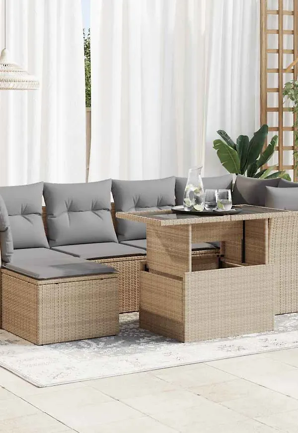 Beige VidaXL matbord som passar perfekt till hösten 2025!