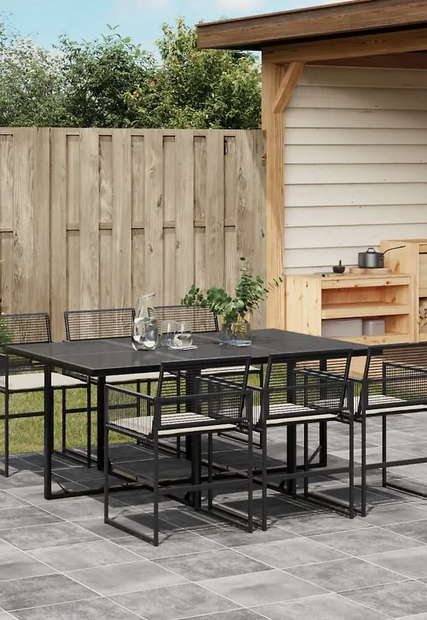 Otroligt fin trädgårdsbord i svart från vidaXL.