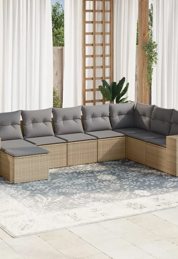 Supersnygg beige soffgrupp 2025 från vidaXL.