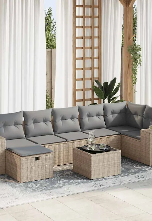 Beige soffgrupp som passar perfekt till våren 2025!