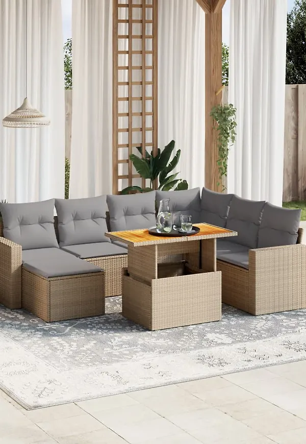 Beige matbord som passar perfekt till sommaren 2025!