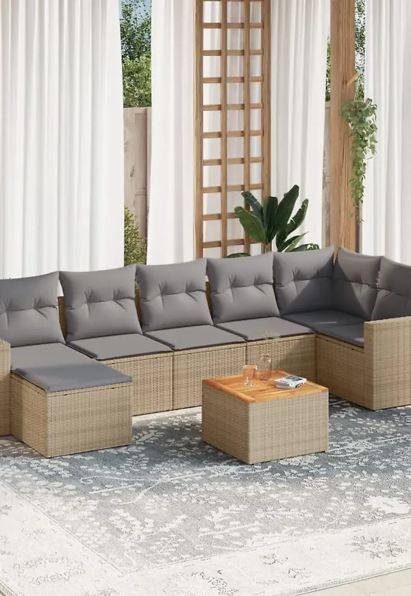 Riktigt fin trädgårdsbord i beiget från vidaXL.