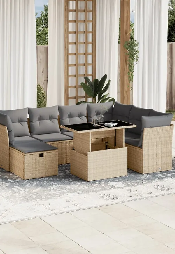 Jättesnygg beige bord 2025 från vidaXL.