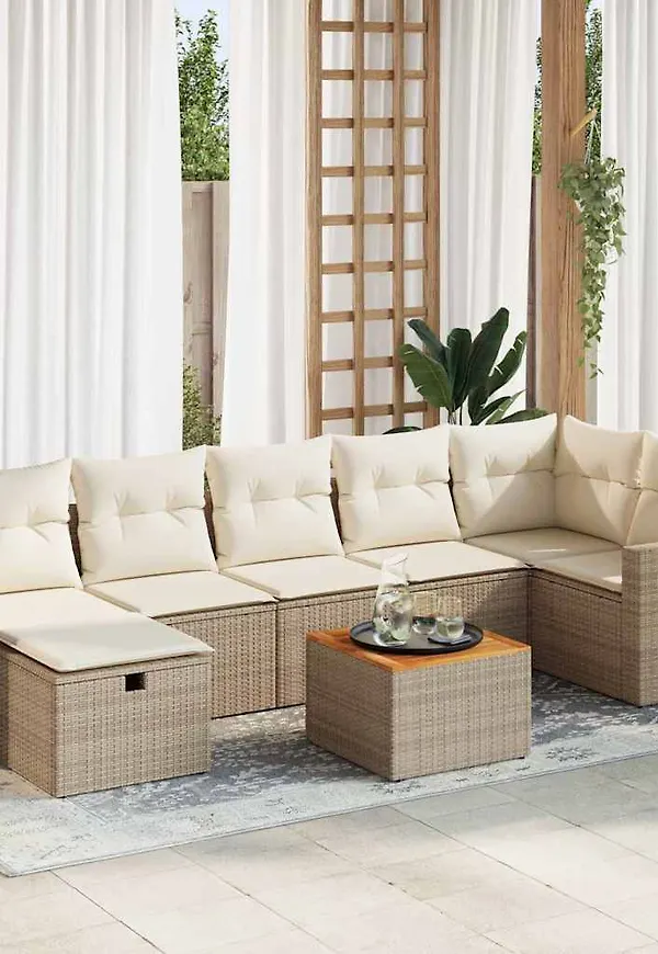 Beige VidaXL möbelgrupp som passar perfekt till hösten 2025!