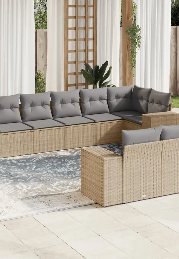 Fantastiskt fin möbelgrupp i beiget från vidaXL.