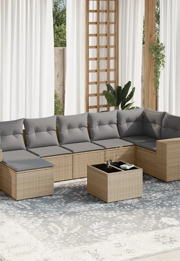 Beige vidaXL-matgrupp i fantastiskt fin modell.