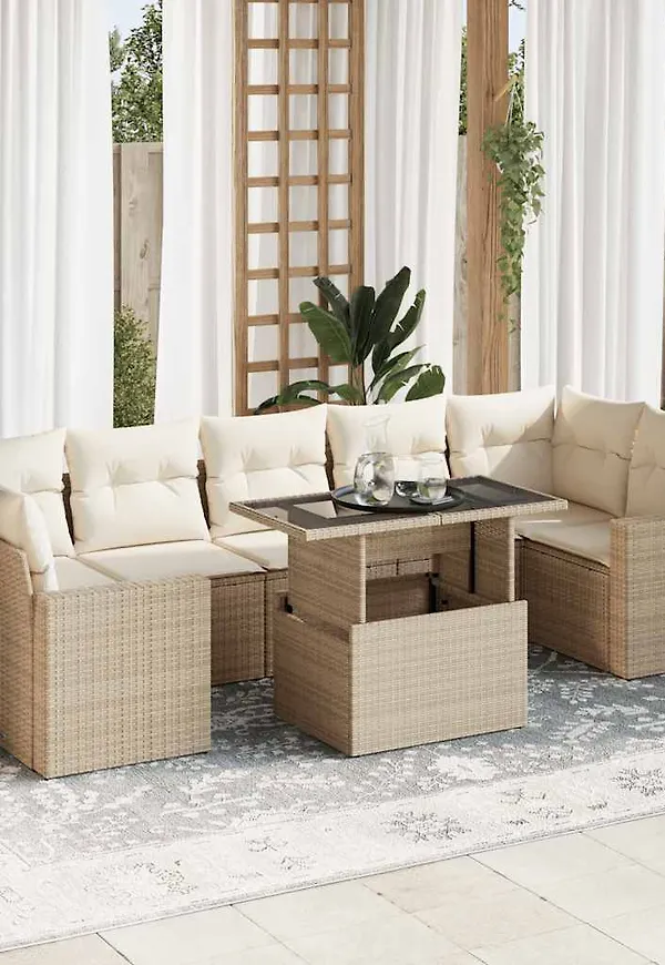 Otroligt snygg bord i beiget från vidaXL.