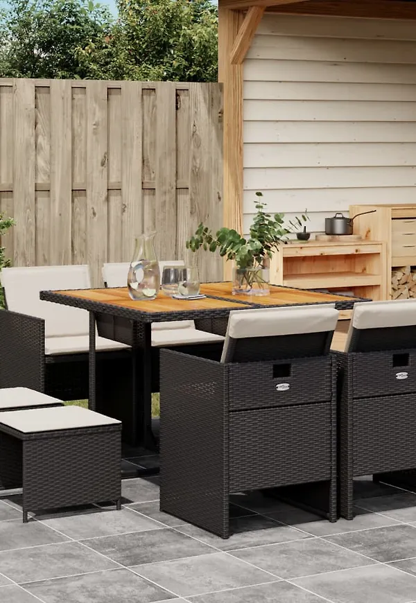 Fantastiskt snygg svart bord 2025 från vidaXL.