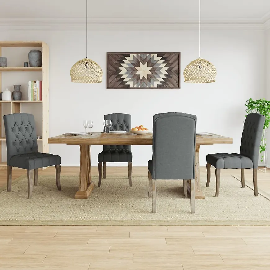 Grå vidaXL-matstol i trendig modell.