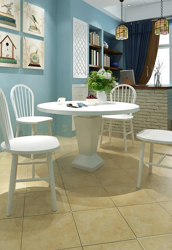 Mysig vit matstol 2025 från vidaXL.