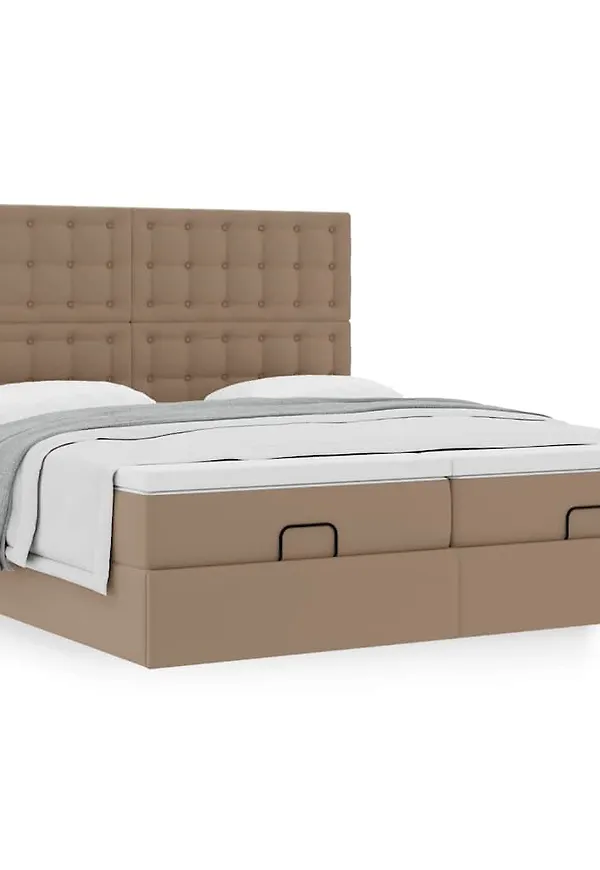 Skön brun dubbelsäng 2025 från vidaXL.